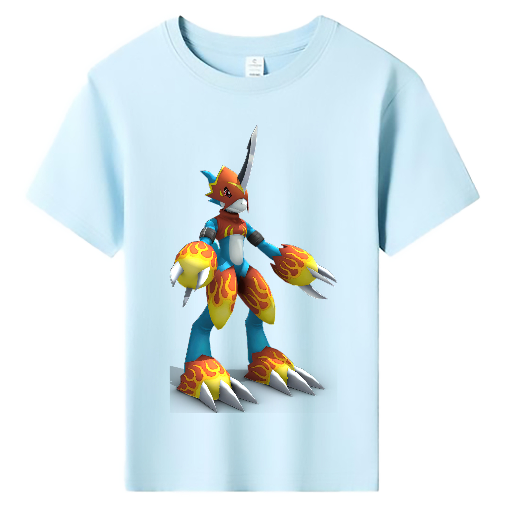 （画像用） Digimon デジタルモンスター/デジモン 綿100％キッズTシャツ（フロントプリント）